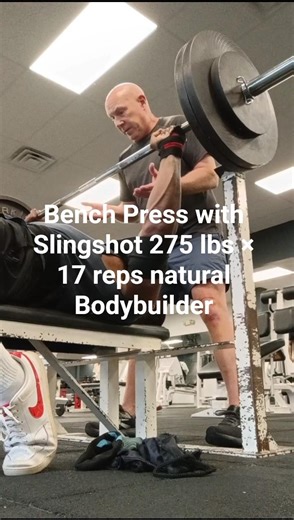 Bench Press with Slingshot 275 lbs × 17 reps natural Bodybuilder #naturalbodybilding