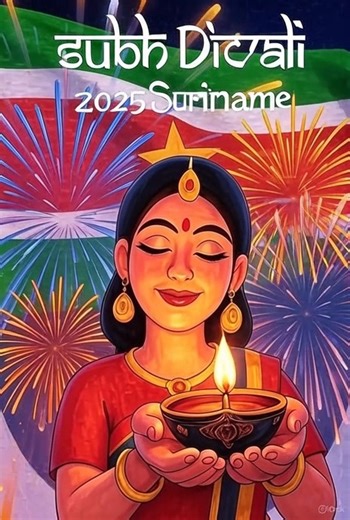 20 oktober 2025: Subh Diváli, Het lichtjesfeest (Nationale feestdag) 🇸🇷 De dag staat in het teken van het licht, de overwinning van het goede op het kwade en wordt gevierd met het aansteken van lampjes, familie en zoetigheid. Op het Onafhankelijkheidsplein in Paramaribo wordt jaarlijks een gigantische “Dia” (olielamp) aangestoken als start van de officiële viering in Suriname. Deze Dia blijft branden gedurende het hele Divali-feest. | Surinamcard.com