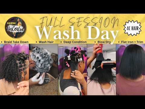 4C Hair Wash Day (Full Session) 5 Steps