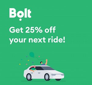 6.8K views | And it is Thursday again!  Only today: use the promo-code "BOLTHSDAY25" and get a 25% discount on your next ride!  Hurry up, only the first 100 users get the discount.  | Bolt | Facebook