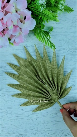 DIY Burlap Palm Leaf Tutorial #shorts #diy #craft