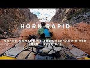 Rowing Horn Creek Rapid on the Grand Canyon of the Colorado River