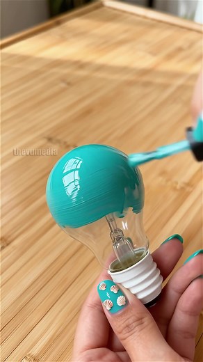 23K views · 103 reactions | DIY Turquoise Hue Light Bulb Hack! #DIY #lightbulb #nailpolish | Cooking With The Vu Fam | Facebook