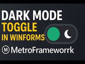 🌙 MetroStyle Dark Mode Toggle in WinForms | Global Theme Switch in C#
