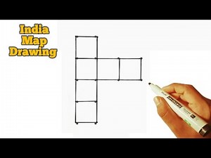 India 🇮🇳 Map Drawing from Dots Easy | How to Draw India Map Step by Step | India Drawing Tutorial