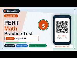 Full-Length PERT Math Practice Test 5 | 30 Questions with Answers & Explanations