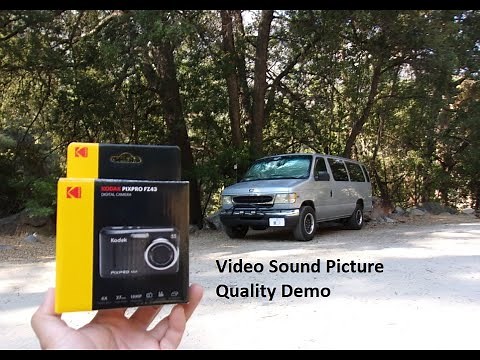 Kodak Pixpro FZ43 review video picture quality sound demo is it a good camera for a YT car channel