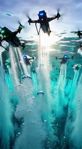 Underwater Drone Swarm #underwaterdrone #futurenavy #Defense