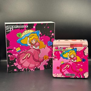 Princess Peach Pink Gameboy Advance SP W/ Backlit IPS V5 Screen   USB-C Charging - Etsy