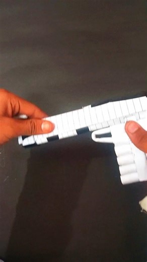ORIGAMI GUN LOADING & SHOOTING | GLOCK PISTOL #diy #craft #shorts