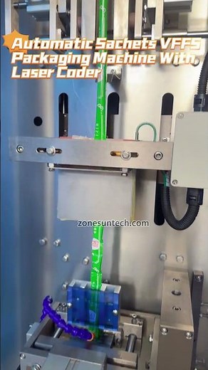 ZONESUN Automatic Syrup Sachets Filling Sealing Machine With Laser Coder #vffspackingmachine