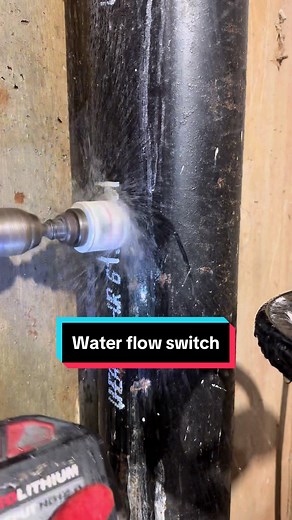 The water flow switch #water #switch #flowswitch #steel #steelpipe #hole #holesaw #millwaukee #sprinkler #firealarm #plumber #plumbing #plumbinglife #journeyman #newyork #nyc #brooklyn #work #eminem #venom