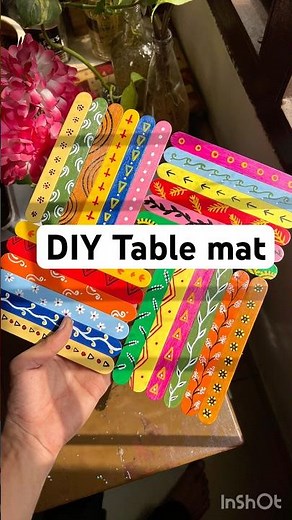 DIY Table Mat from Ice Cream Sticks🍦 | Best Waste Craft Idea | Handmade Table Decor