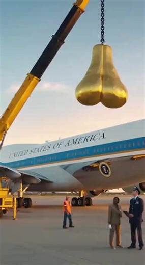 Trump should have this installed on Air Force One. 🤣 24k Gold Truck Nuts Installed on AF1 | Trump America First