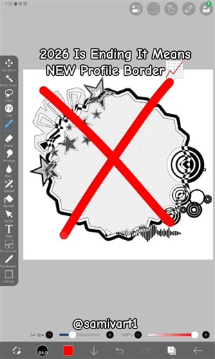 Try This Free Profile Border Transparent Hack Using #ibispaintx #samivart #art #hack #digitalart