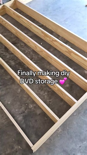 literally never made a single thing before this 🤣🩷 #diy #dvd #storage #shelves #physicalmedia
