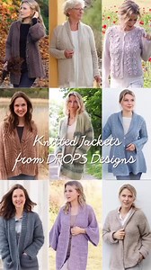 Looking for knitting inspiration? Check out these gorgeous knitted jacket patterns from Garn Studio that we are obsessed with! Find these and more at free knit patterns at https://www.knittingwomen.com/drop-dead-gorgeous-knitted-jackets-cardigans-by-drops-design/ #knitting #knittinginspiration #FreeKnittingPattern #freeknittingpatterns #knittingpattern #knittinglove #knittedjackets #KnittingWomen | Knitting Women