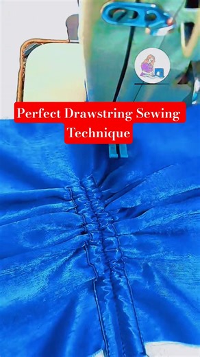 Easy Drawstring Sewing Trick 💡 #shorts #sewing #trending #viral