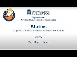 Supports and Calculation of Reactive Forces