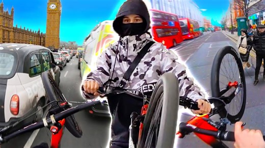 GoPro POV captures wheelies across London city