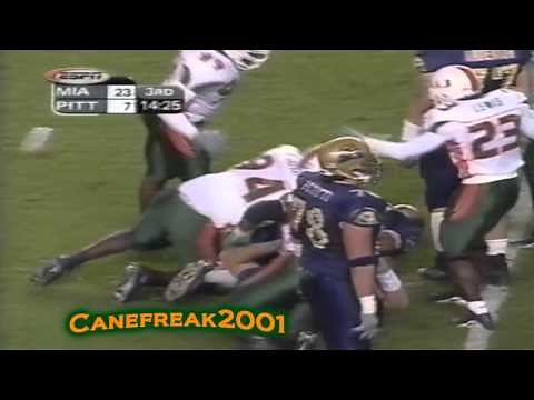 2001 Miami Hurricanes vs Pittsburgh Highlights