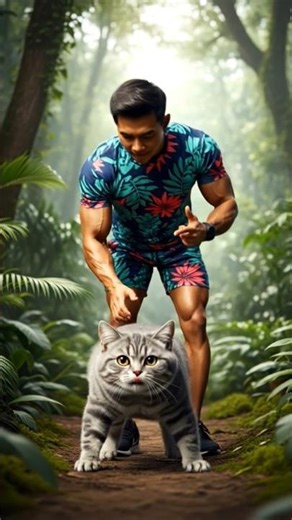 Cat push up #gymmotivation #motivation #cat #DreamScreenAI