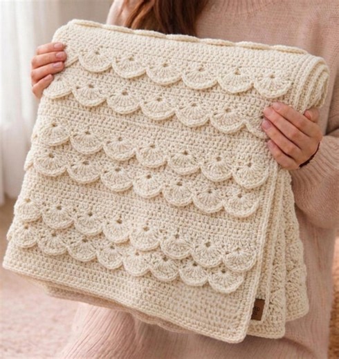 Shell Stitch Crochet Blanket Pattern, Crochet Baby Blanket Pattern (PDF Download) - Etsy