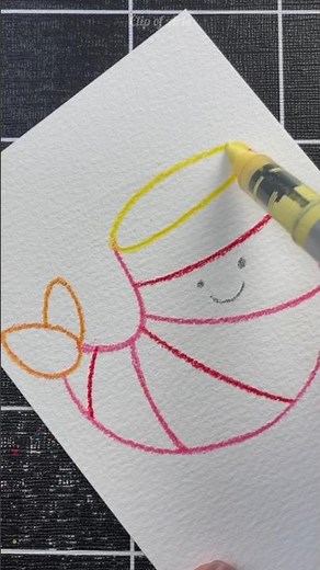 Drawing a cooked shrimp with colored pencils | Easy shrimp drawing tutorial for beginners