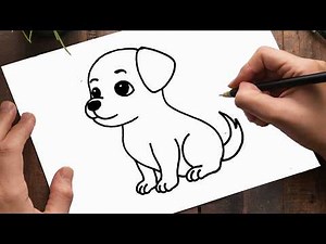 How to Draw a Cute Dog Easy for Kids! | Step-by-Step Art Tutorial