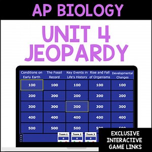 AP Biology Unit 4 Jeopardy Review Game Bundle: Mechanisms of Evolution