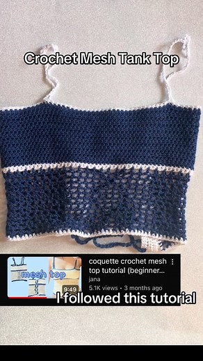 Crochet mesh tank top Loveee the front but feel like i couldve done the corset in the back a little better 😪 Youtube tutorial by @jana 🎀 #crochetersoftiktok #crochet #crochettop #crochetclothes #crochettutorial #crochetmeshtop #crochetmesh