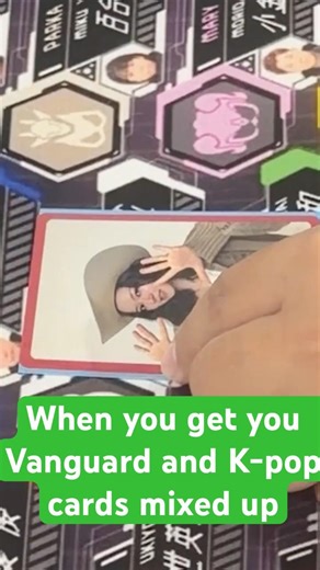 When you get your #cardfightvanguard cards mixed with your K-Pop photocards... #twice