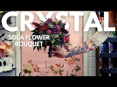 How to make a wedding bouquet using a crystal tower for the handle