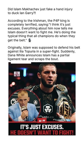 ISLAM MAKHACHEV FAKING INJURY?!