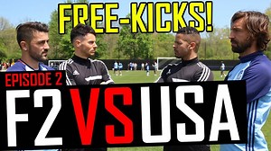 3.6K views · 24 reactions | OUT NOW: The F2 Freestylers in a free-kick masterclass with Andrea Pirlo and David Villa Sánchez. Link in the comments! | Soccer AM | Facebook