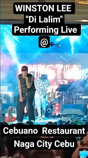 WINSTON LEE "Di Lalim" Performing Live @ Cebuano Restaurant Naga City Cebu #live #winstonlee