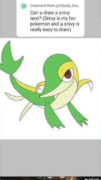 Drawing snivy ^-^ ||Requested by:‪@Cløudy_Drä9ons‬||Drawing until i get good day 5 #artrequest