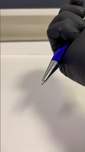 Examined with a microscope. Have you ever seen a ballpoint pen up close ?