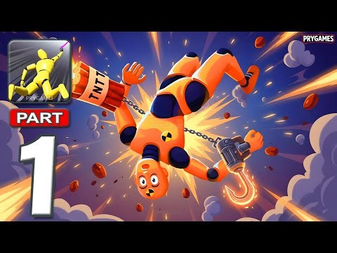 Grapple Hook Hero : Zip Action - Gameplay Walkthrough Part 1 - Ragdoll Grapple Hook (Android, iOS)