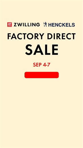 📣 Edmonton — it’s your turn! The ZWILLING Factory Direct Sale is coming to the Edmonton EXPO Centre, Hall H from September 4–7, 10AM–7PM. Score deep discounts on premium knives, cookware, and kitchenware from ZWILLING, STAUB, HENCKELS, and more. 🛒 Free entry. Limited time. Don’t miss it. | Zwilling Canada