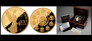 Lanza Banco de México moneda de 1 kilo de oro