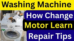 front-load washing machine not working properly? The motor might be faulty! In this video, we show you how to identify a motor fault, open the machine, and replace the motor step by step. We also guide you on which spanner size to use for the repair. | ASR Service Center