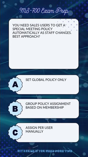 MS-700 Q092 | GOV | Group Assign (MCQ)