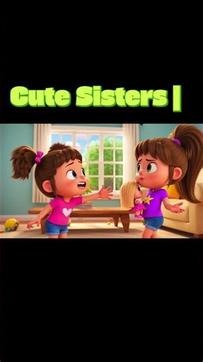 Cute Sisters Story | 2 Sisters Love & Fight Story 🧸3D Cartoon Animation for Kids,