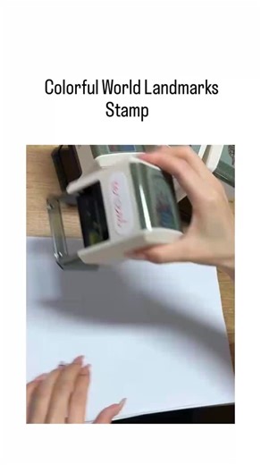 TrendSnap on Instagram: "The post showcases a 17-second video demo of a "Travel Seal" self-inking stamp, which imprints colorful designs of world landmarks like the Eiffel Tower and Taj Mahal, appealing to travel enthusiasts and scrapbookers with its customizable, mess-free application. Posted on December 26, 2025, by a gadget-focused account, it exploded to over 2 million views and 4,800 likes within hours, highlighting the viral potential of short, visually satisfying product demos on X. Repli