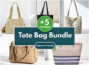 Tote Bag Pattern | Sewing Pattern | Beginner Pattern | Bag Pattern | Tote Bag Bundle | PDF Sewing Pattern | Easy Sewing Patterns - Etsy