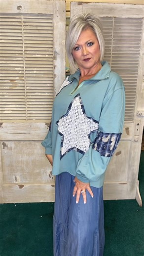 23K views · 181 reactions | ⭐ Star style that shines all season ⭐ From cozy coffee runs to weekend errands, these new arrivals bring the cutest details and the comfiest fits! ✨ Star Patch Quarter Zip — $59.90 (Small–Large) (model is wearing the medium) ✨ Star Sleeve Sweatshirt Dress — $69.90 (Small–3X) (model is wearing the medium) Shop the outfits: https://robbiesoffayette.com/collections/shoot-for-the-stars-outfits | Robbie's of Fayette | Facebook