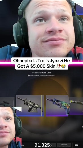Ohnepixels Trolls Jynxzi He Got A $5,000 Skin 🥀😭 #jynxzi #jynxziclips #jynxzifunnymoments #ohnepixel #fyp @Jynxzi