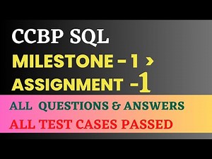 Milestone 1 | Assignment - 1 | SQL | NxtWave | CCBP 4.0