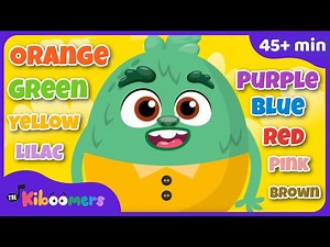 Wheels on the Color Bus   45 Min of Fun Kids Songs | Learn Colors with The Kiboomers - Videos For Kids
